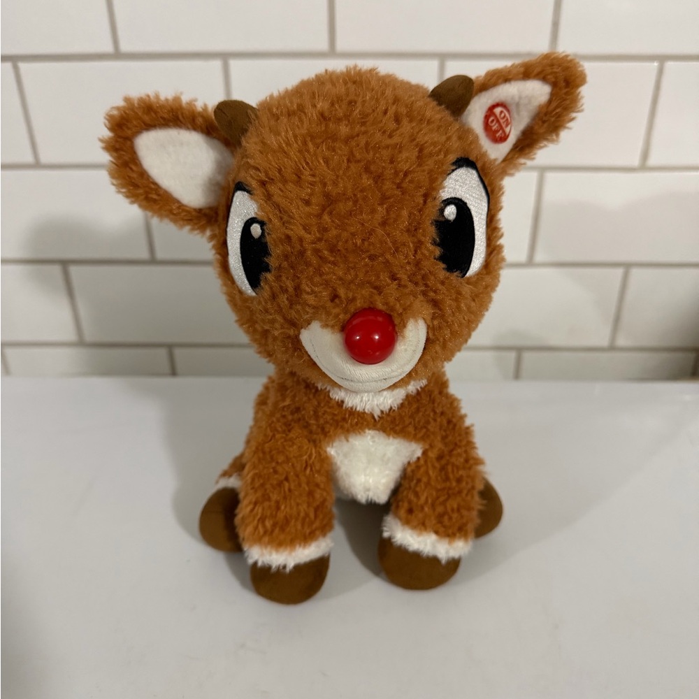 Rudolph The Red Nosed Reindeer Hallmark Talking Plush 9" Santa Christmas